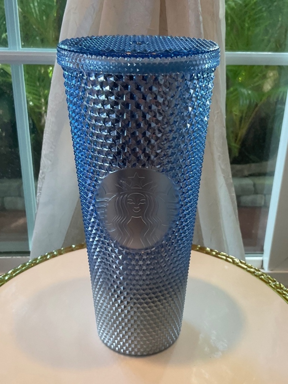 Starbucks Ice Blue Silver Cup